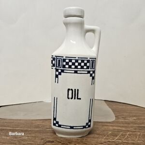 Vintage Antique 20s Czecho Slovakia "350" Oil Porcelain Botte
